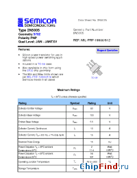 Datasheet 2N5005 manufacturer Semicoa